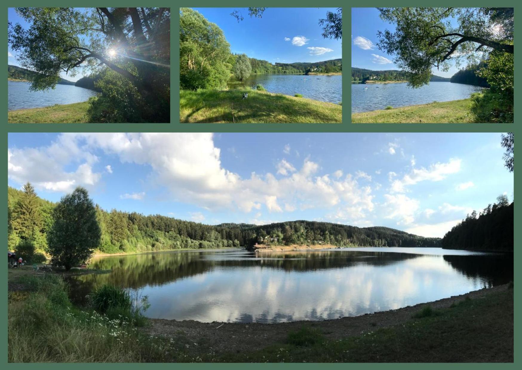 Pension Und Ferienwohnung Am Teich シュライツ エクステリア 写真